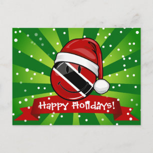 Cartes Pour Fêtes Annuelles Jolly Trinidad Drapeau style Noël