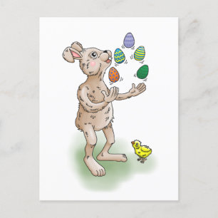 Cartes Pour Fêtes Annuelles Jonglage Bunny de Pâques