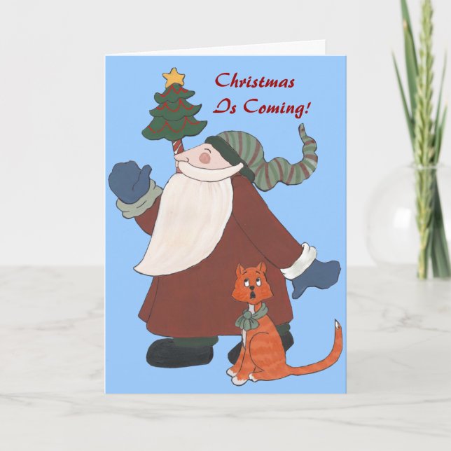Cartes Pour Fêtes Annuelles Jonglage Père Noël (Devant)
