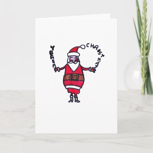 Cartes Pour Fêtes Annuelles Jonglage Père Noël - Par Antoine (Devant)