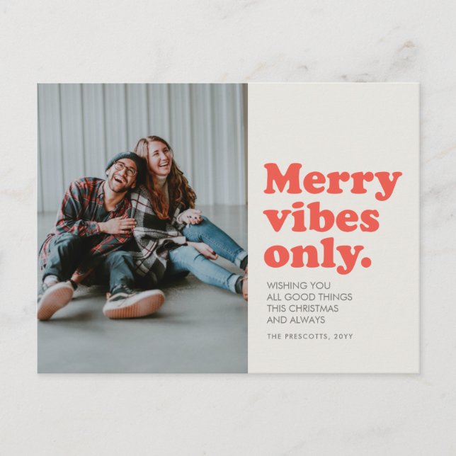 Cartes Pour Fêtes Annuelles Jory vibes seulement retro photo (Devant)