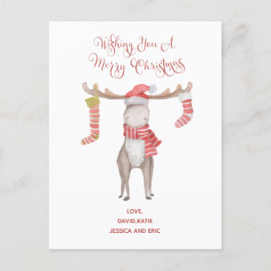 Cartes Pour Fêtes Annuelles Jote Moose Typographie Joyeux Noël