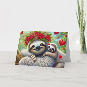 Cartes Pour Fêtes Annuelles Jote Sloth Kids Saint-Valentin