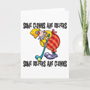 Cartes Pour Fêtes Annuelles Jouer au golf drôle de clown de golf