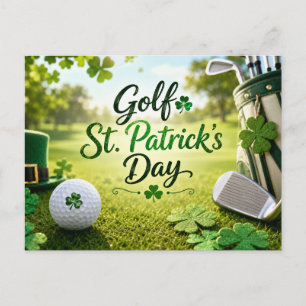 Cartes Pour Fêtes Annuelles Jouer au golf le jour de la Saint-Patrick avec une