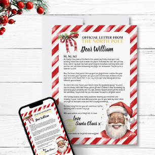 Cartes Pour Fêtes Annuelles Jouer Personnalisé Nice Lettre Enfant À Père Noël 