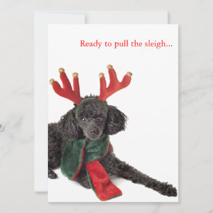 Cartes Pour Fêtes Annuelles Jouet noir avec bois de rennes