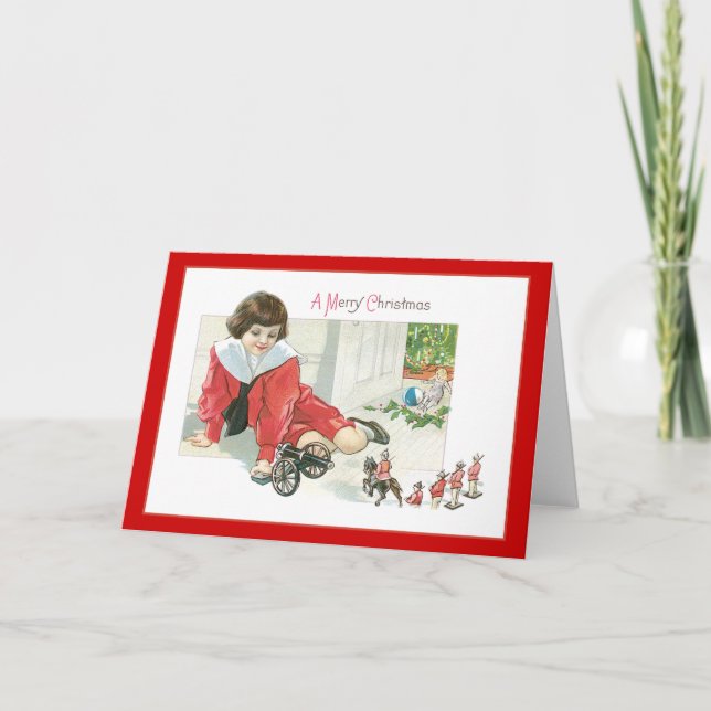 Cartes Pour Fêtes Annuelles Jouet Soldat Noël (Devant)