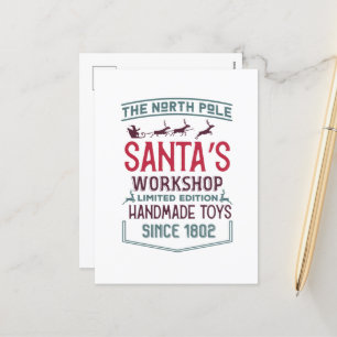 Cartes Pour Fêtes Annuelles Jouets artisanaux du Pôle Nord