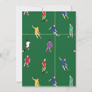 Cartes Pour Fêtes Annuelles Joueurs De Football Sports Soccer Pitch