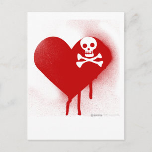 Cartes Pour Fêtes Annuelles Jour anti-Valentines du Coeur du crâne Emo - Grung