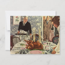 Jour d'Action de grâce vintage Dîner turc en famil