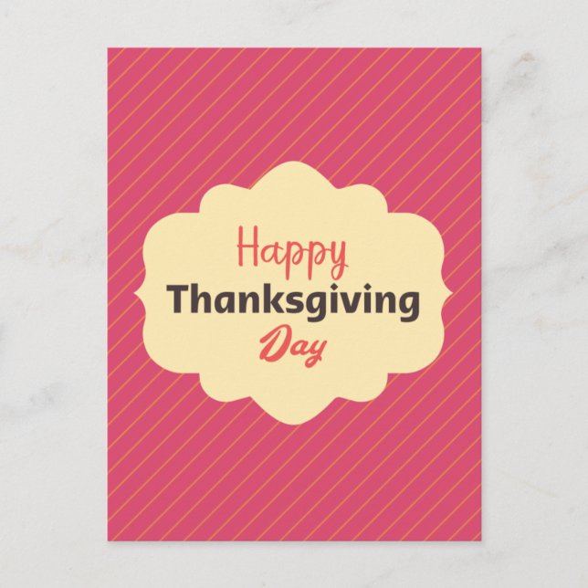 Cartes Pour Fêtes Annuelles Jour de Bon thanksgiving élégant (Devant)