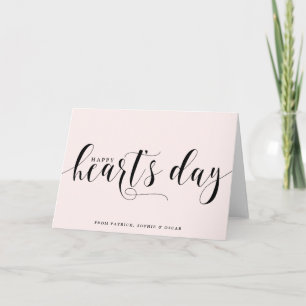 Cartes Pour Fêtes Annuelles Jour de Jour de Blush Happy Heart Script Saint V