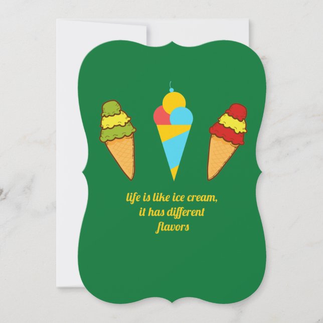 Cartes Pour Fêtes Annuelles Jour de la crème glacée (Devant)