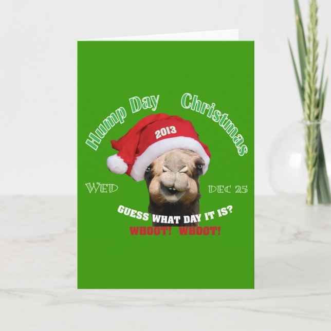 Cartes Pour Fêtes Annuelles Jour de la Humpe Noël (Devant)