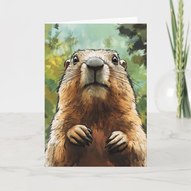 Cartes Pour Fêtes Annuelles Jour de la marmotte (Devant)