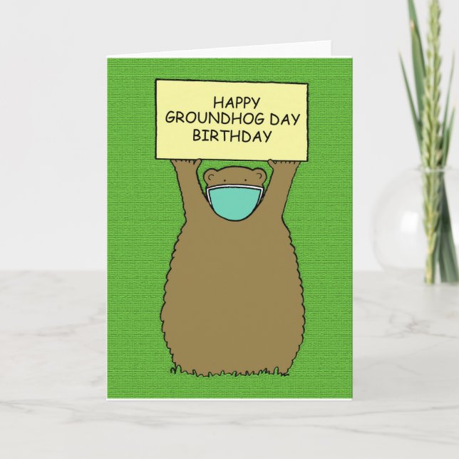 Cartes Pour Fêtes Annuelles Jour de la marmotte Vieux d'anniversaire 19 (Devant)
