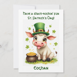 Cartes Pour Fêtes Annuelles Jour de la Saint-Patrick Moo-rish Méfait