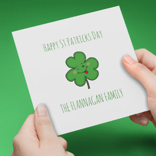 Cartes Pour Fêtes Annuelles Jour de la Saint Patrick Shamrock minimal