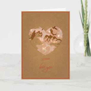 Cartes Pour Fêtes Annuelles Jour de la Saint-Valentin, Sable Camo du désert de