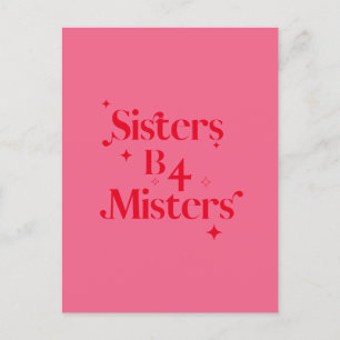 Cartes Pour Fêtes Annuelles Jour de la Soeur Galentines moderne Chic Rose