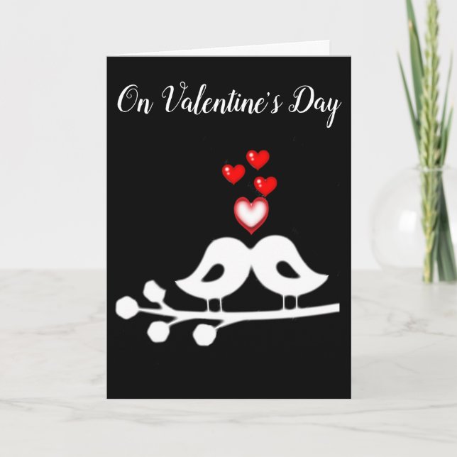 CARTES POUR FÊTES ANNUELLES ***JOUR DE LA VALENTINE" INSÉPARABLES POUR MON AMO (Devant)