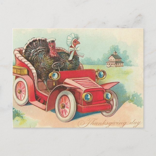 Cartes Pour Fêtes Annuelles Jour de l'Action de grâce Turkeys (Devant)