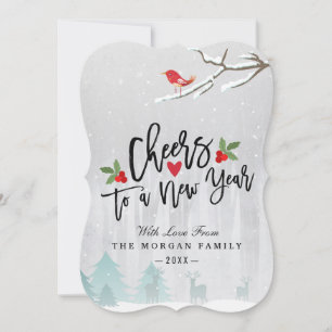 Cartes Pour Fêtes Annuelles Jour de l'année Script Hiver scène de neige photo