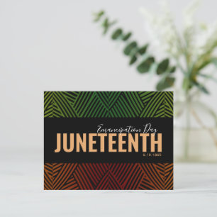 Cartes Pour Fêtes Annuelles Jour de l'Émancipation Verte Rouge 19 juin 19