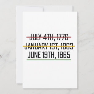 Cartes Pour Fêtes Annuelles Jour de l'Indépendance 19° Histoire noire