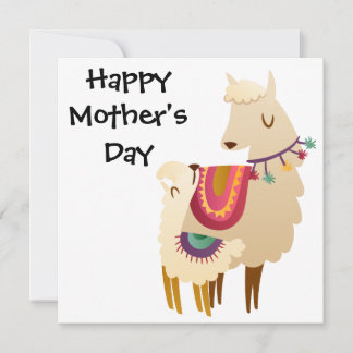 Cartes Pour Fêtes Annuelles Jour de maman mère de lama d'alpaga