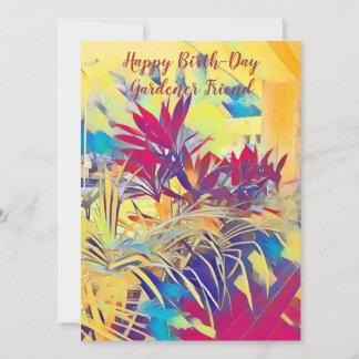 Cartes Pour Fêtes Annuelles Jour de naissance botanique Gardener Ami Aquarelle
