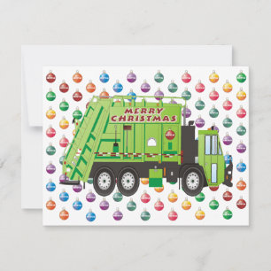 Cartes Pour Fêtes Annuelles Jour de Noël du camion à ordures