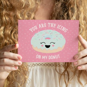 Cartes Pour Fêtes Annuelles Jour De Valentines Amusantes À Mon Donut