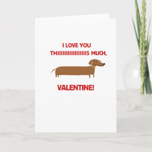 Cartes Pour Fêtes Annuelles Jour de Valentines de chien de saucisse