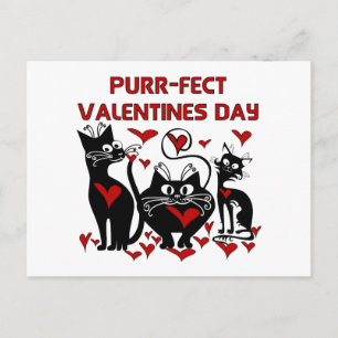 Cartes Pour Fêtes Annuelles Jour de Valentines de Ronronnement-fect