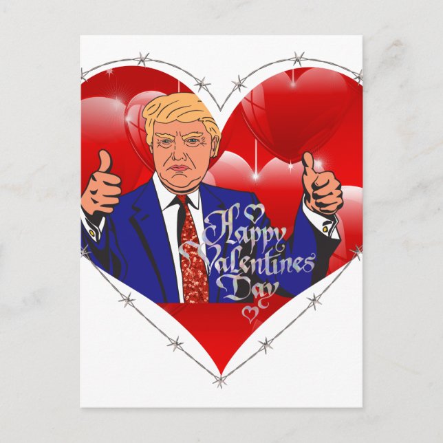 Cartes Pour Fêtes Annuelles jour de valentines heureux Donald Trump (Devant)