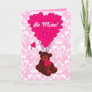 Cartes Pour Fêtes Annuelles Jour de valentines romantique mignon d'ours de