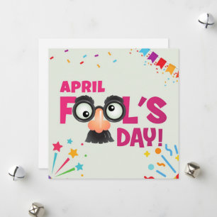 Cartes Pour Fêtes Annuelles Jour des fous d'avril rose