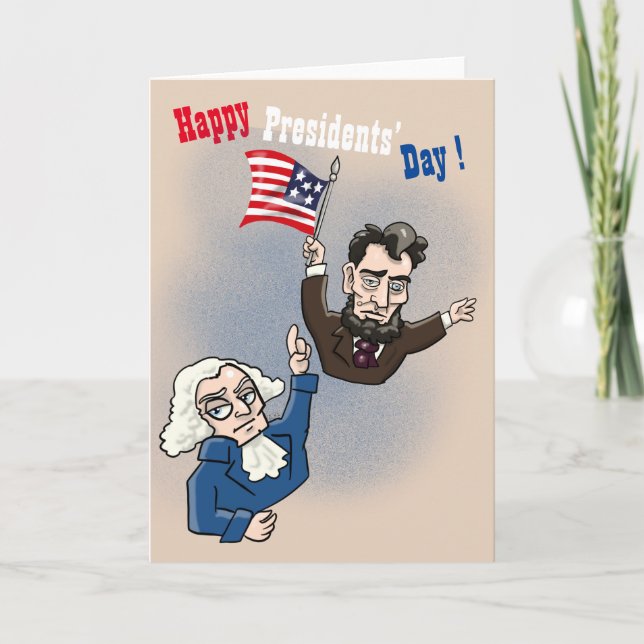 Cartes Pour Fêtes Annuelles Jour des Présidents ! (Devant)