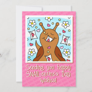 Cartes Pour Fêtes Annuelles Jour des Valentines aux escargots  