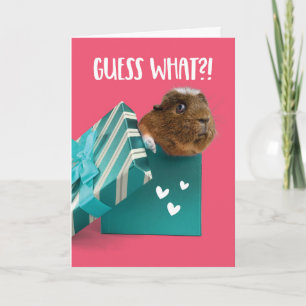 Cartes Pour Fêtes Annuelles Jour des Valentines Cute Cochon de Guinée Présente