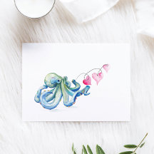 Jour des Valentines de la Plage d'Aquarelle de Poc