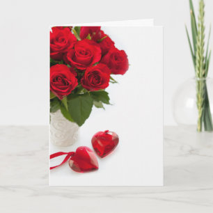 Cartes Pour Fêtes Annuelles Jour des valentines de roses rouges
