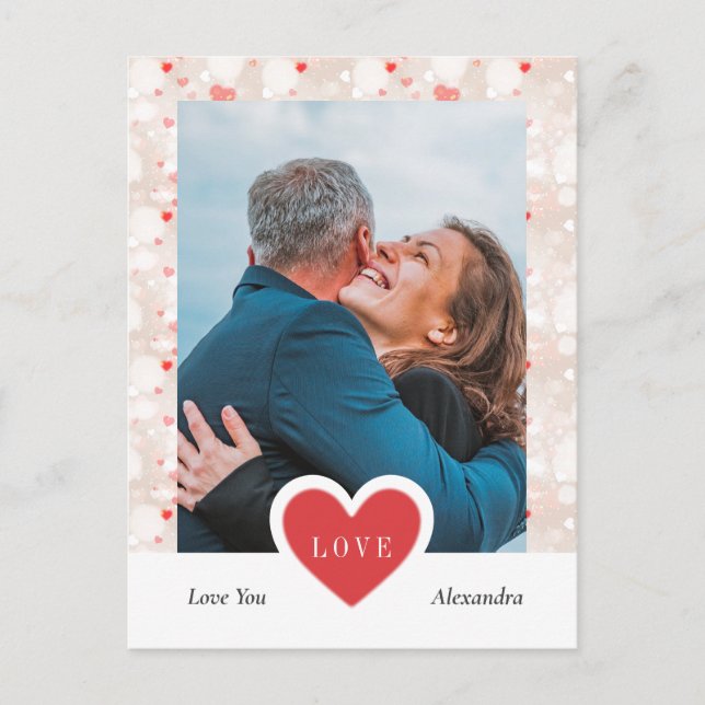 Cartes Pour Fêtes Annuelles Jour des Valentines et photos de Collage Moderne (Devant)