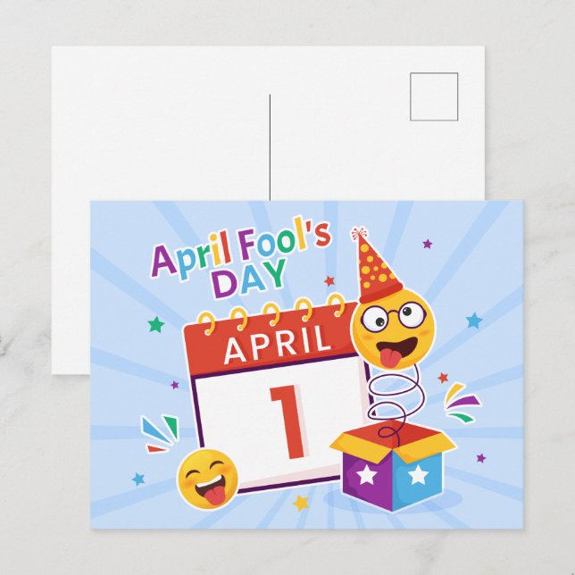 Cartes Pour Fêtes Annuelles Jour du fou d'avril (Devant / Derrière)