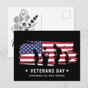 Cartes Pour Fêtes Annuelles Jour du Souvenir Hommage aux Vétérans Drapeau Amér