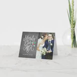 Cartes Pour Fêtes Annuelles Jour férié après Mariage photo de vacances plié
