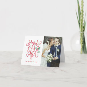 Cartes Pour Fêtes Annuelles Jour férié après Mariage photo de vacances plié
